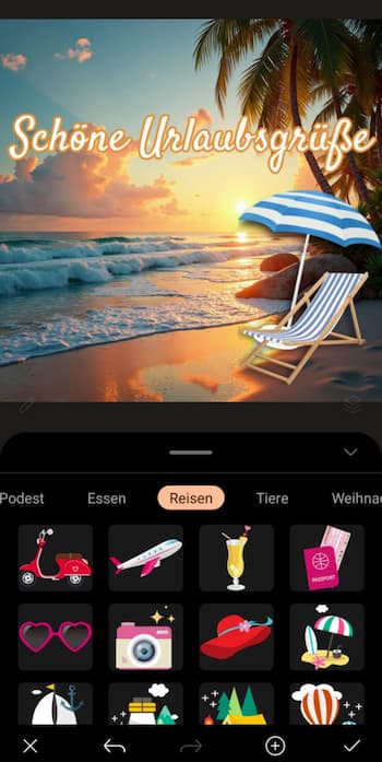 PhotoDirector - Urlaubgsgrüße gestalten